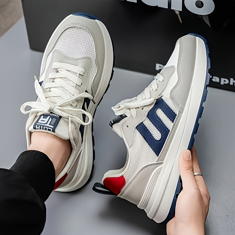 Herren Sneaker Preppy Stil Freizeit Laufschuhe Bequem Alltagsmode
