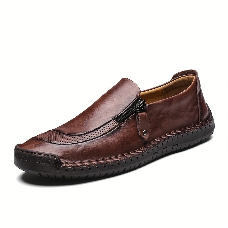 Herren Vintage Freizeitschuhe mit Reißverschluss – Bequeme Slip-Ons für Alltag und Party