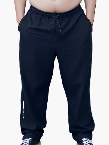 Herren Jogginghose Sportlich Lässig mit Reißverschluss und Print für Frühling und Sommer