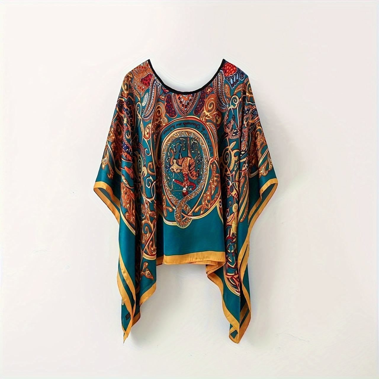 Women's Boho Poncho Tunic – Elegant Cover-Up for Beach and Leisure