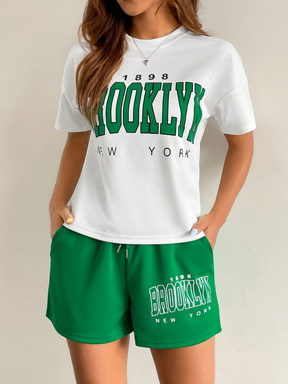 Damen Brooklyn New York Casual Lounge Set – Sportlicher Zweiteiler für Freizeit & Alltag