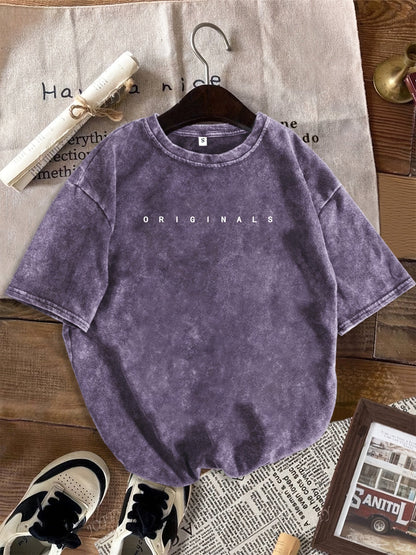 Women's Casual Street Style T-Shirt with Print and High-Waist Denim Shorts – Perfect for Summer