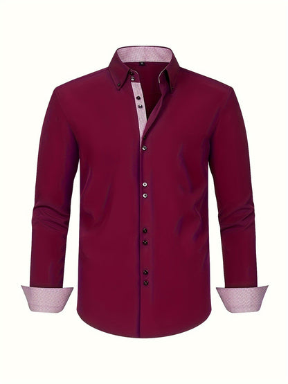 Men's Business Shirt Modern Fit – Elegant Style for Office & Leisure