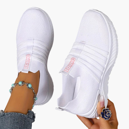 Damen Slip-On Freizeitschuhe mit Streifenmuster – Bequeme Alltags-Sneaker für Freizeit und Alltag