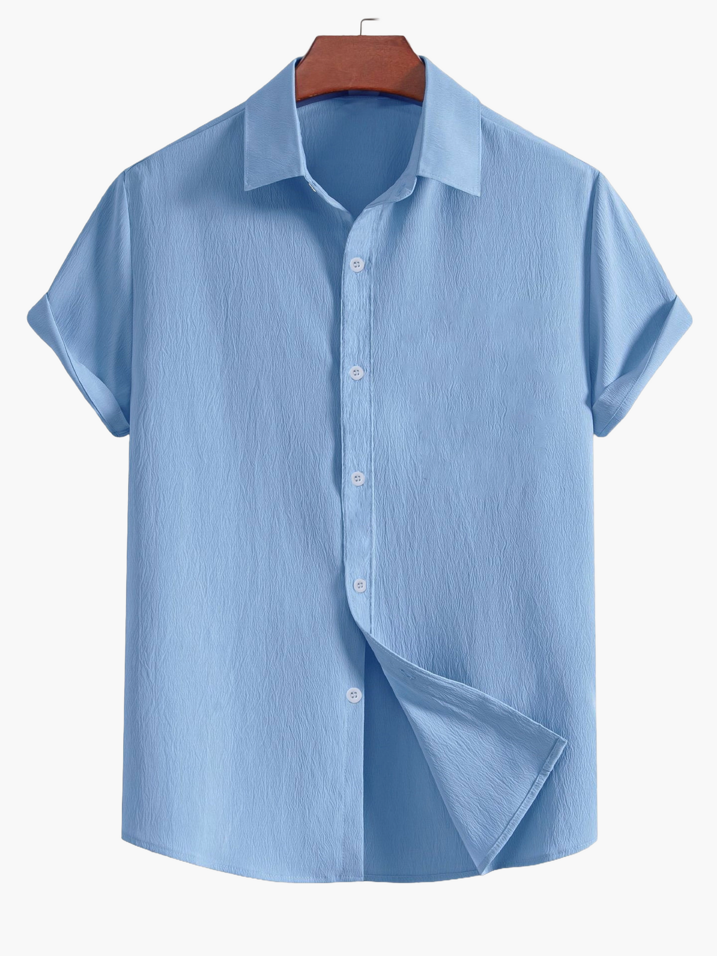 Men's Short-Sleeve Casual Shirt with Button Placket – Stylish Summer Shirt for Everyday & Weekend
