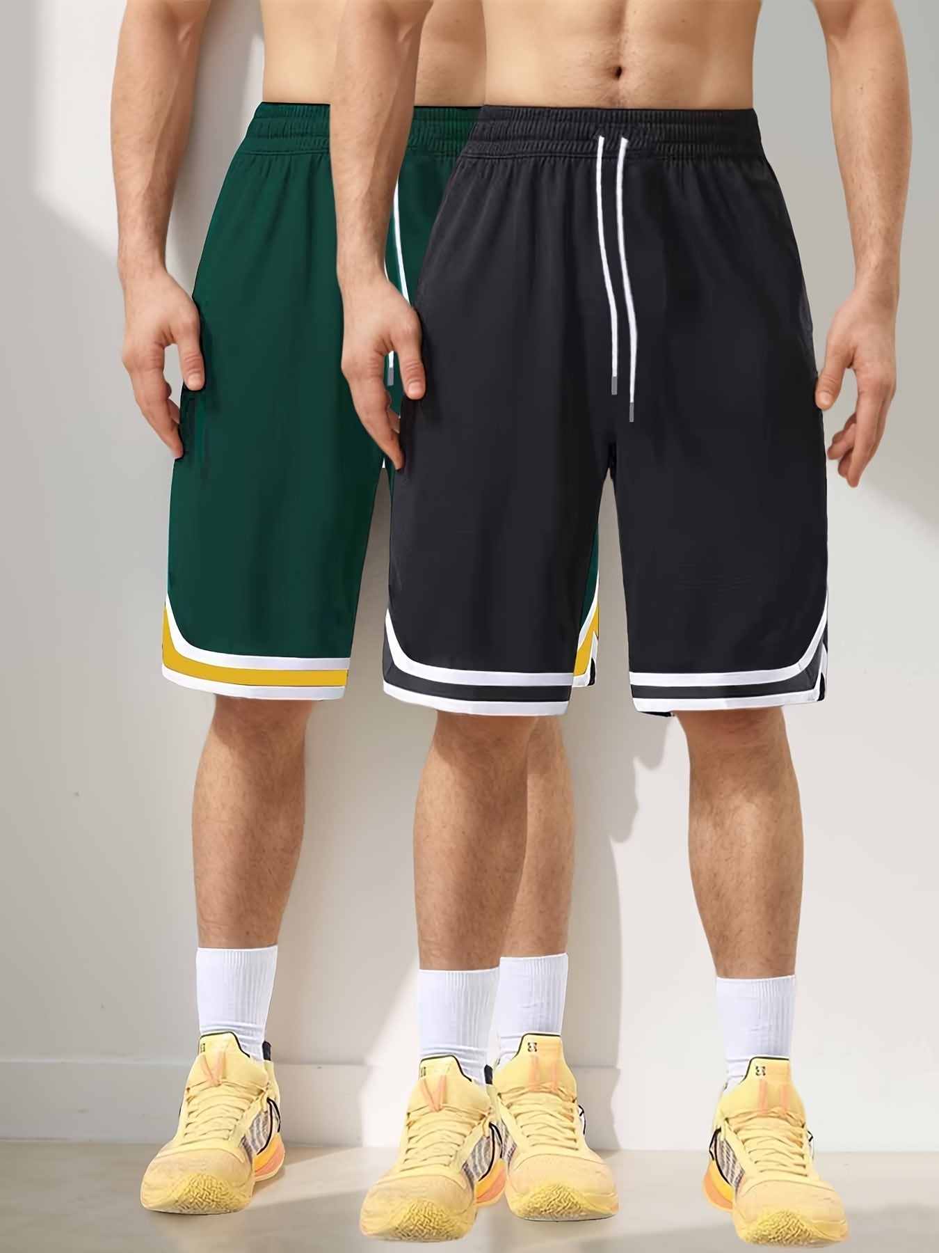 Men's Athletic Basketball Shorts 2-Pack – Loose Fit, Perfect for Training & Leisure