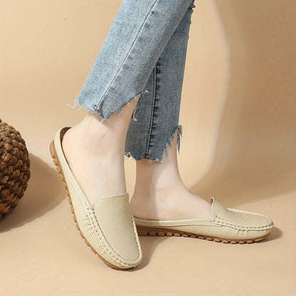 Damen Mokassins Preppy Stil Penny-Loafer Bequem Alltagsschuhe