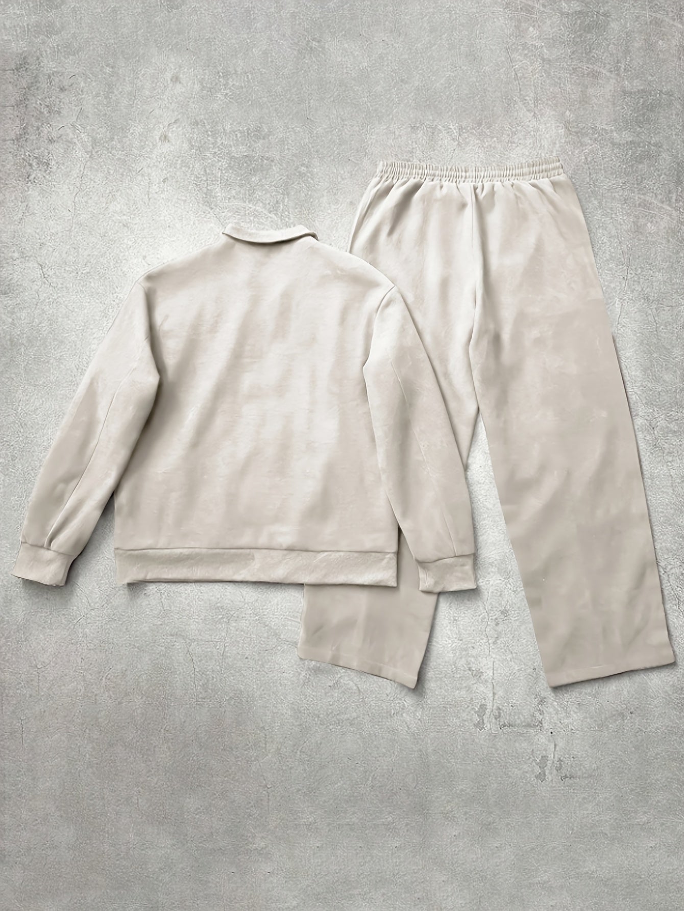 Unisex tracksuit with zip-up jacket and pants, contrast stripes