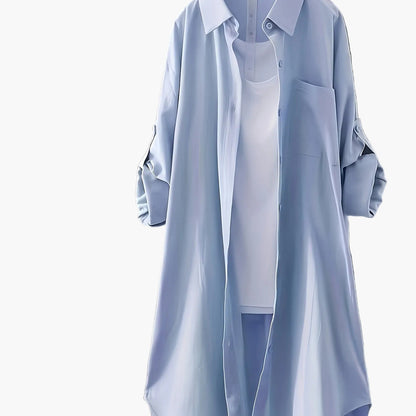 Women's Long Shirt Blouse Oversized Casual for Spring and Summer