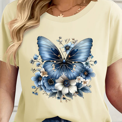 Women's Casual T-Shirt with Knot and Crew Neck – Perfect for Spring & Summer