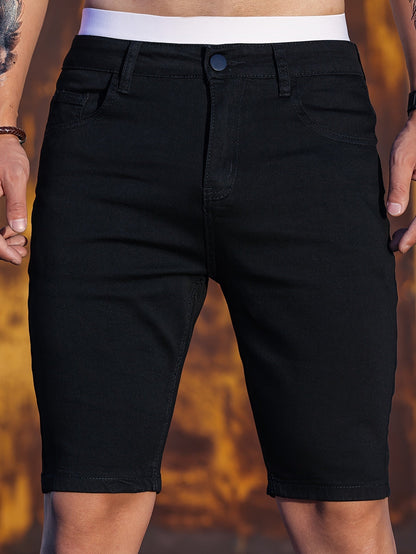Men's Skinny Fit Jeans Shorts – Fashionable Basics for Everyday and Leisure