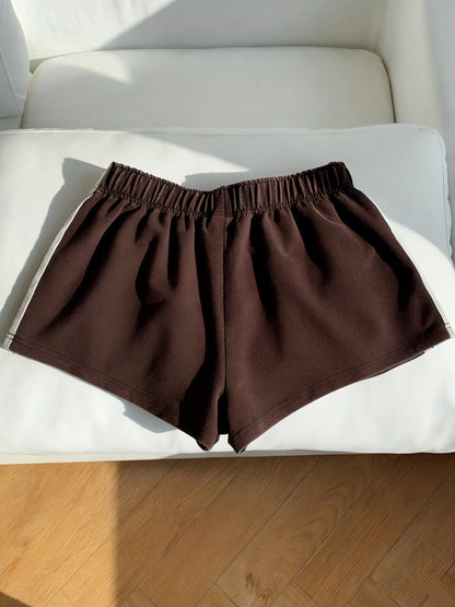 Women's Sport Shorts with Stripes – Casual Running Shorts for Leisure and Fitness