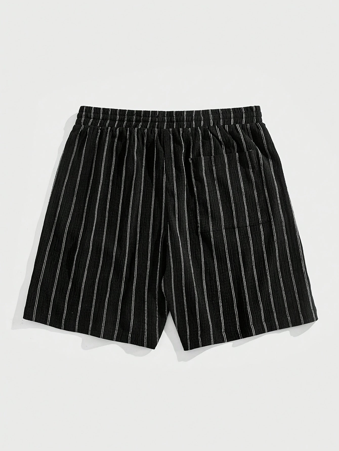 Men's Casual Shorts with Stripe Pattern and Drawstring – Perfect for Summer & Sports