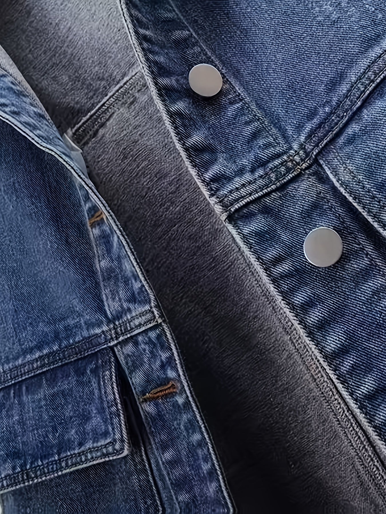 Jeansweste mit Kapuze für Damen, Blau, ärmellos