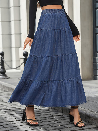 Women's Maxi Skirt Elegant Flared Summer Casual