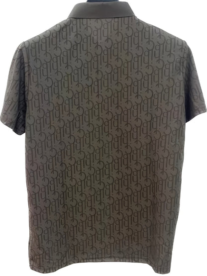 Men's Casual Shirt with Pattern and Classic Notch Collar – Stylish Summer Shirt for Everyday and Leisure Wear