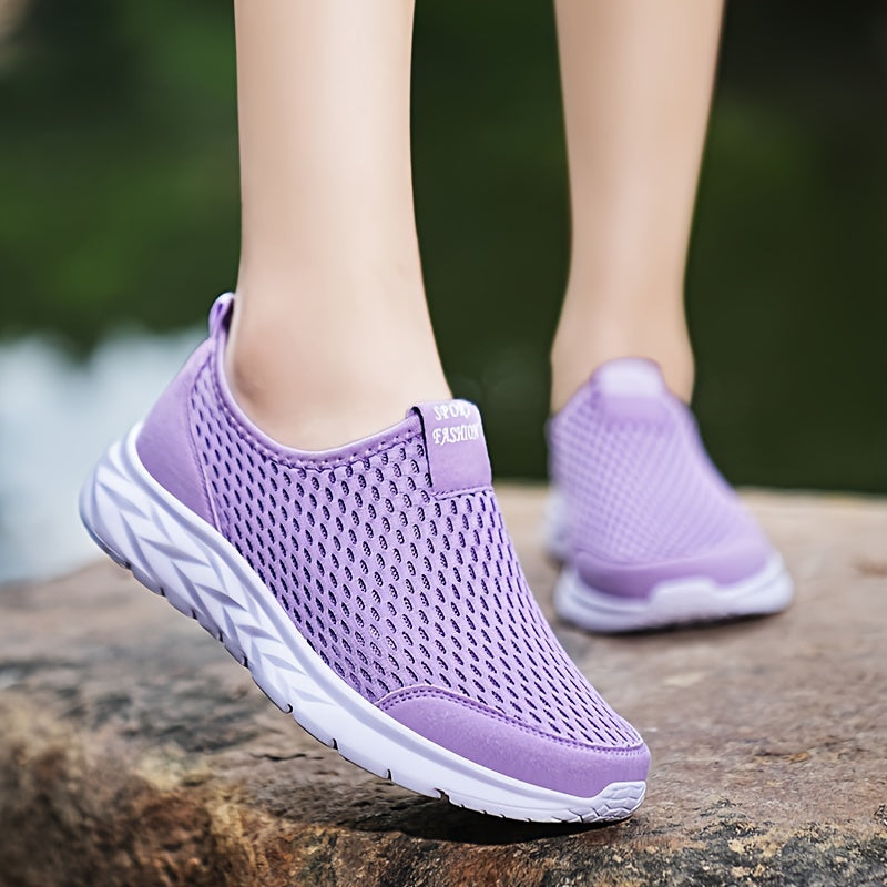 Women's Slip-On Mesh Sneakers for Everyday and Sports – Comfortable Casual Shoes