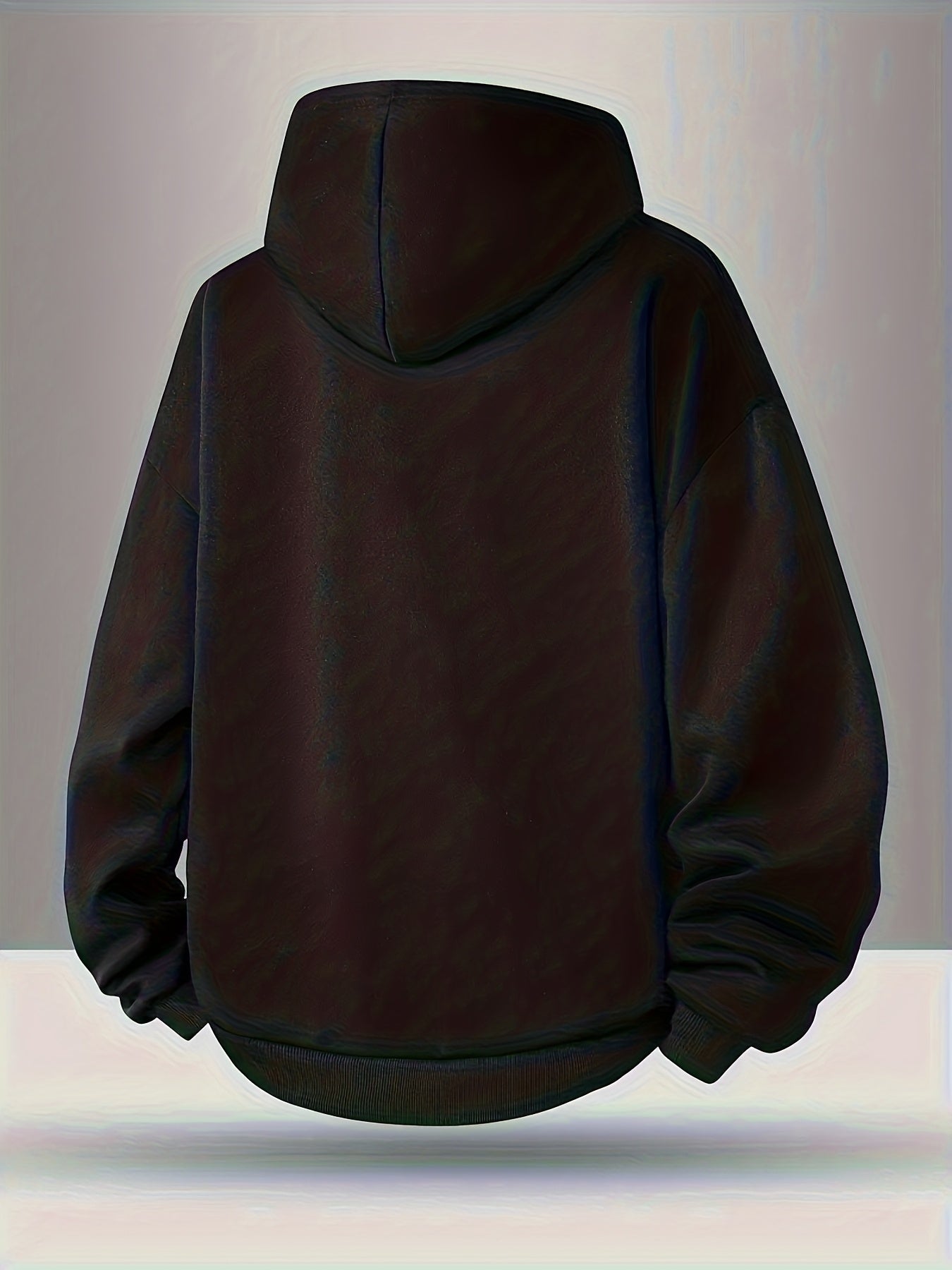 Unisex hooded sweatshirt with zip and star pendant, Black