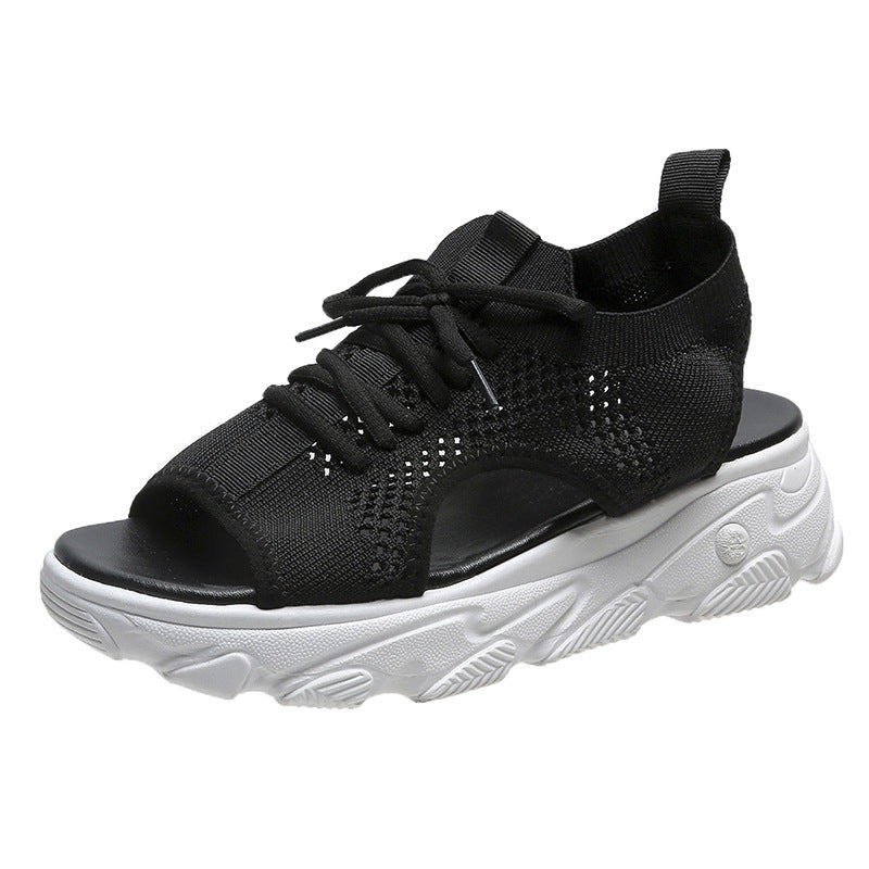 Juliet – Fashionable flat summer sandals with thick sole and soft mesh