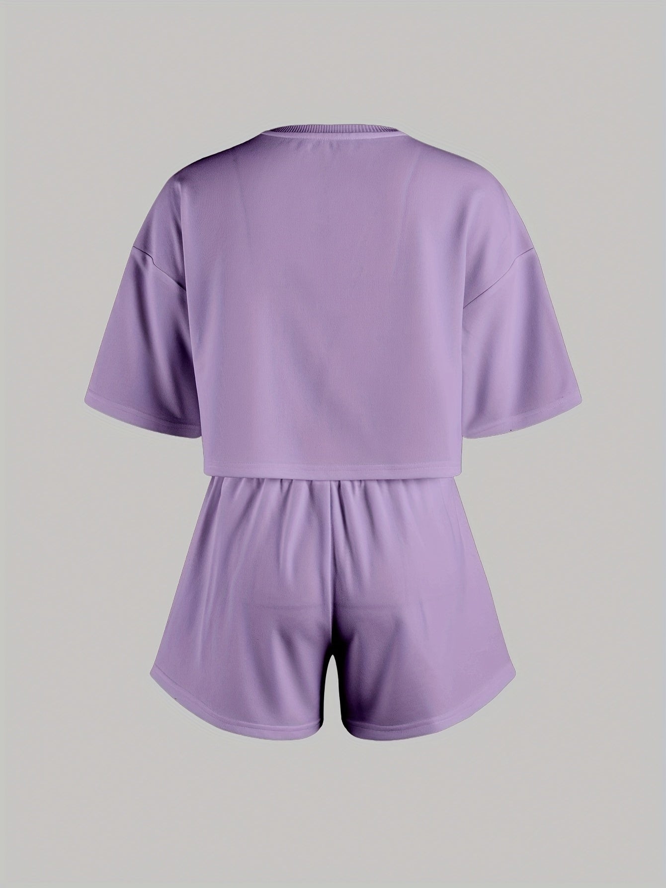 Damen Pyjama-Set mit Herz-Print – Lockeres Freizeit-Outfit für Zuhause und Schlaf