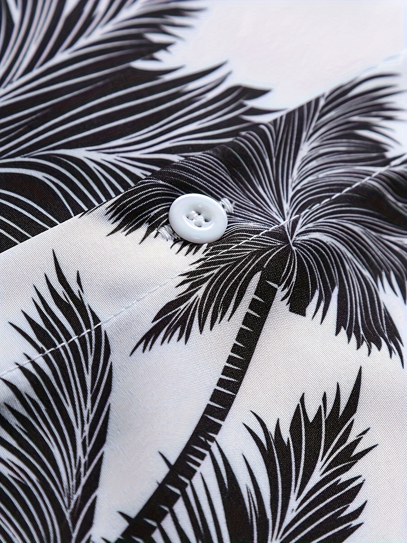Herren Sommer-Set Kurzarm Hawaiihemd und Shorts – Palmenmuster, Freizeit, Urlaub, Strandmode