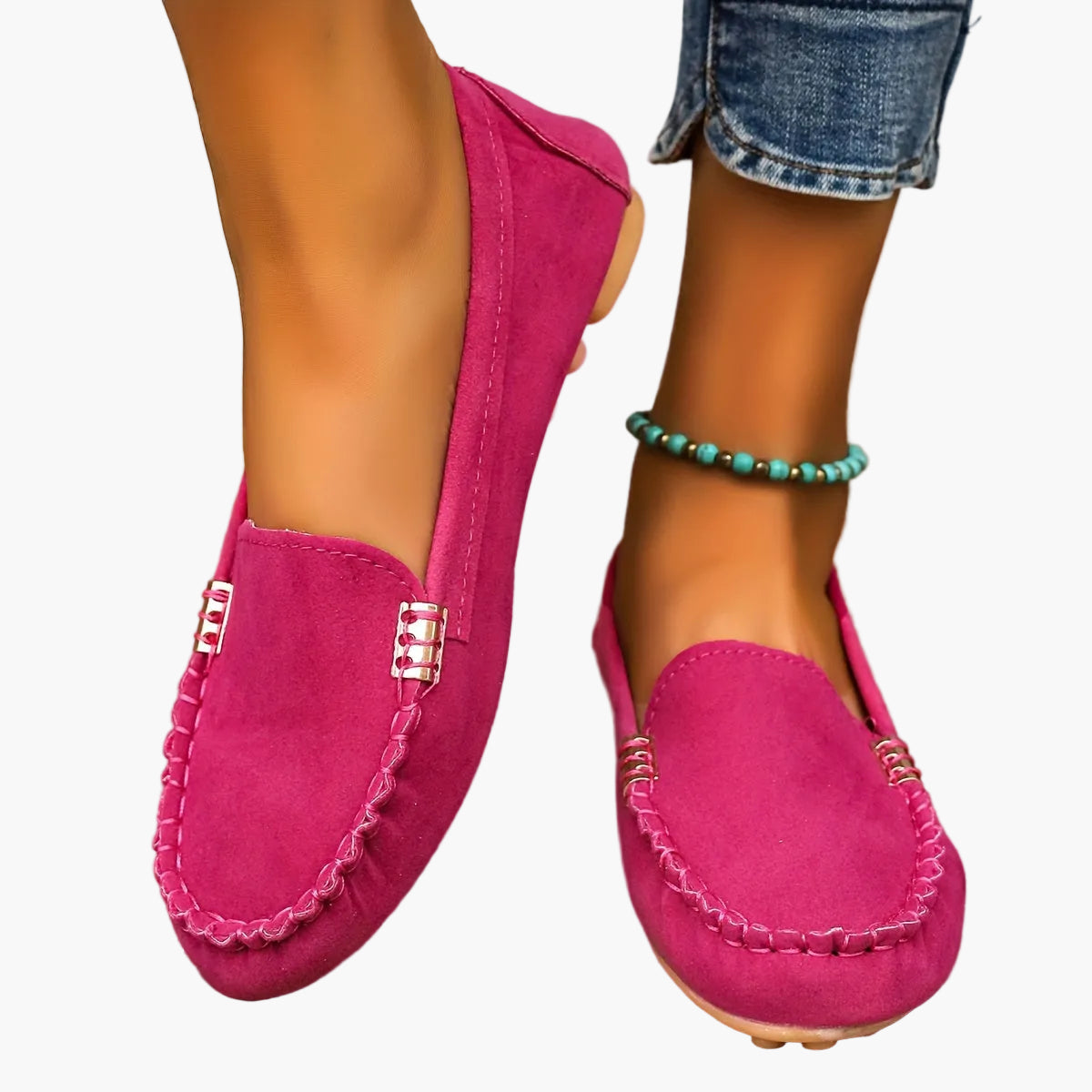 Women's Slip-On Moccasins Comfortable Casual Shoes for Everyday and Office Use