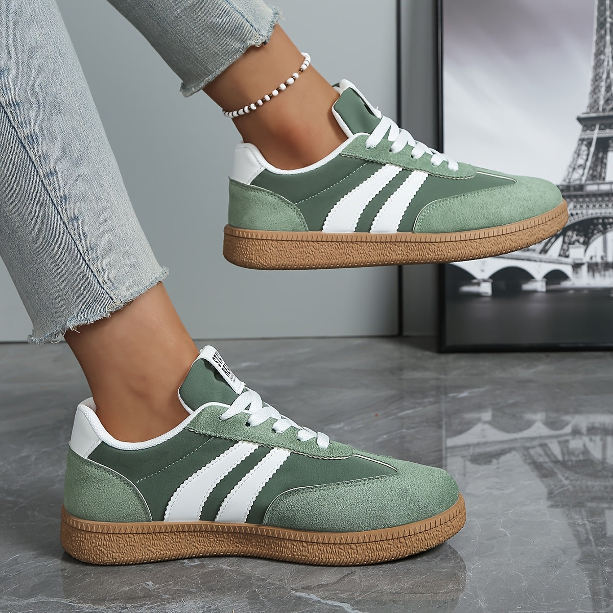Women's Retro Sneakers in Vintage Look – Fashionable Casual Shoes with Comfort Sole