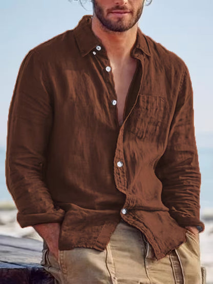 Men's casual shirt with button placket and modern cut for everyday wear and going out