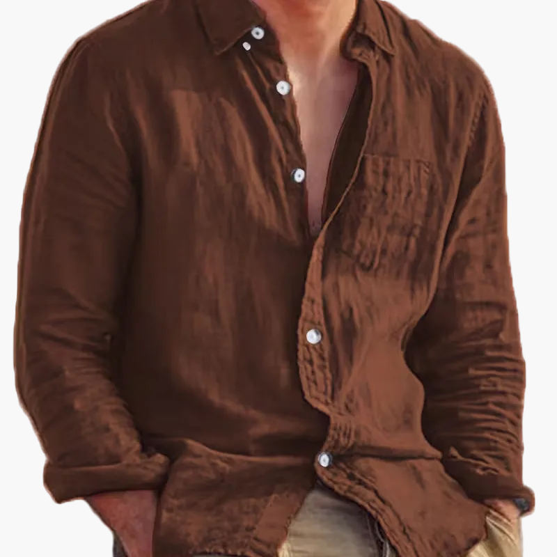 Men's casual shirt with button placket and modern cut for everyday wear and going out