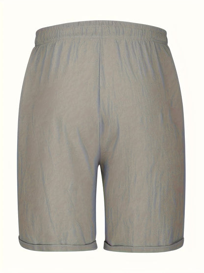 Men's ethnic shorts with geometric print and adjustable waistband – fashionable casual pants for summer and vacation