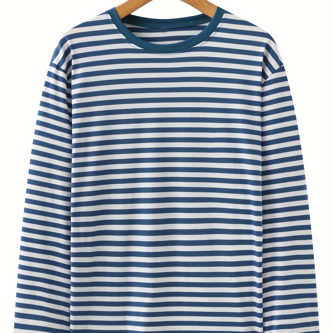 Striped long-sleeve crew-neck shirt for women and men