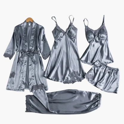 Women's Nightwear Set 5-piece – Elegant Pajama and Home Clothing Set for Stylish Evenings
