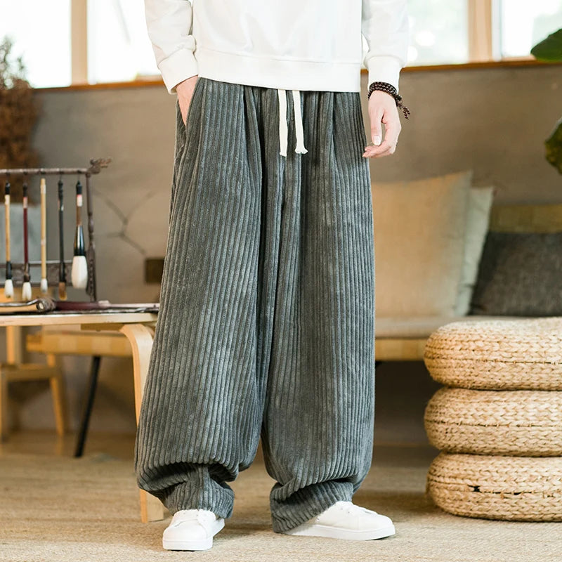 Men's Loose Casual Trousers Vintage Street Style Relaxed Fit