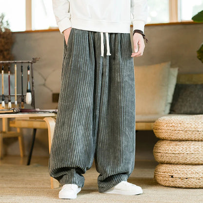 Men's Loose Casual Trousers Vintage Street Style Relaxed Fit
