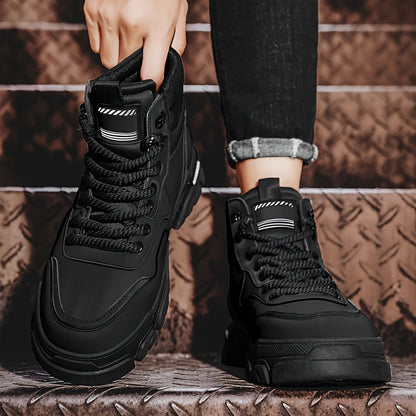 Men's boots, high-top ankle boots, lace-up shoes, lug sole