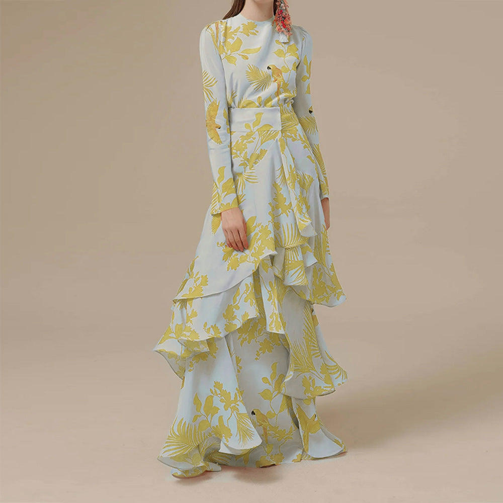 Miranda – Bedrucktes Rüschensommerkleid