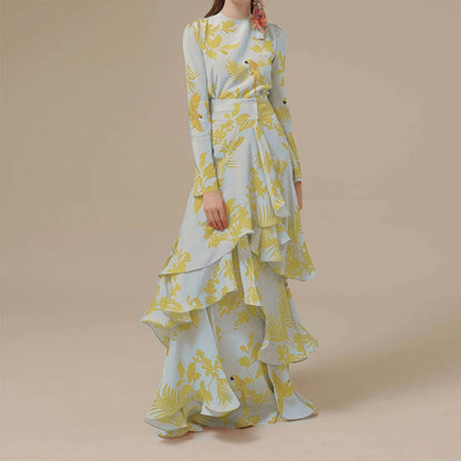 Miranda – Bedrucktes Rüschensommerkleid