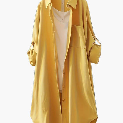 Women's Long Shirt Blouse Oversized Casual for Spring and Summer