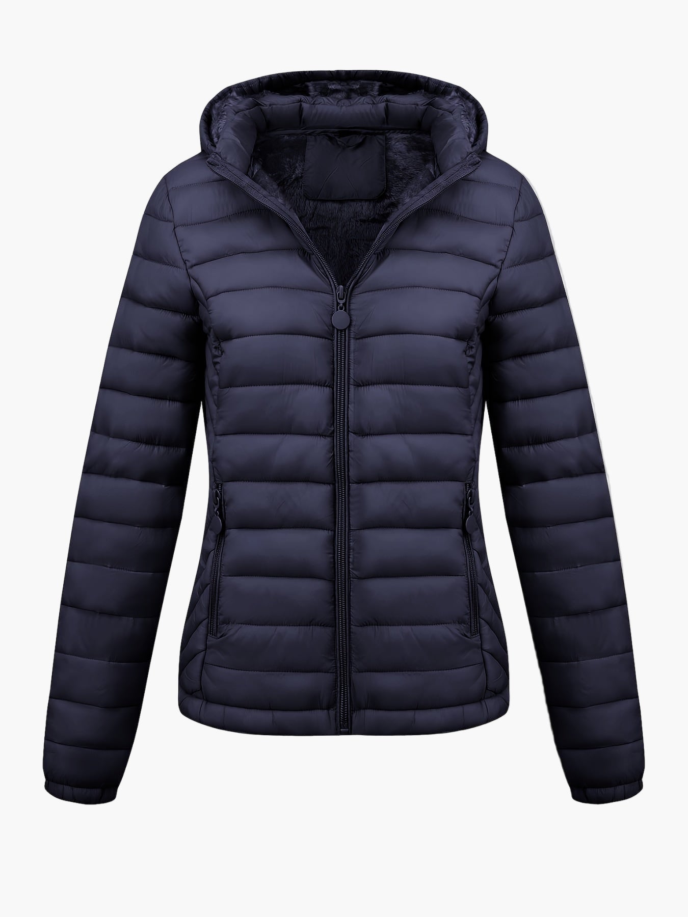 Women's quilted jacket with hood – fashionable winter coat for everyday and outdoor use