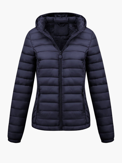 Women's quilted jacket with hood – fashionable winter coat for everyday and outdoor use