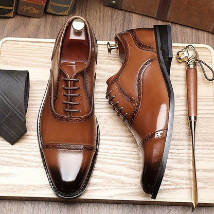 Herren Business Oxford Schuhe Eleganter Schnürer für Büro & Alltag