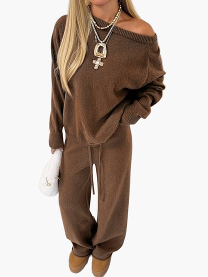 Women's Loungewear Set – Comfortable Casual Two-Piece for Autumn & Winter, Casual Style