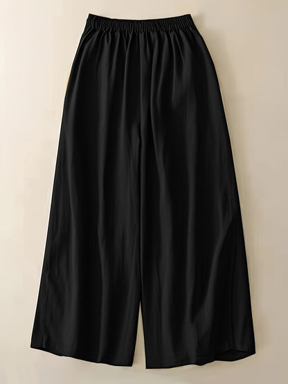 Women's Wide-Leg Casual Pants Elegant with Tie Belt – Perfect for Spring and Summer