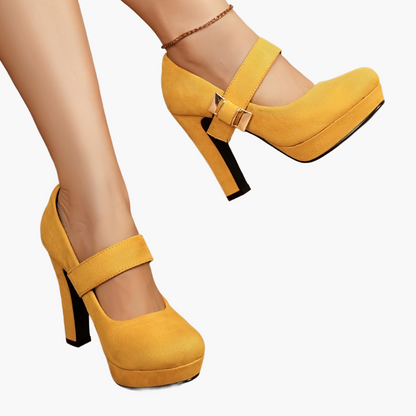 Women's Mary Jane High Heels with Block Heel Elegant for Office and Occasion