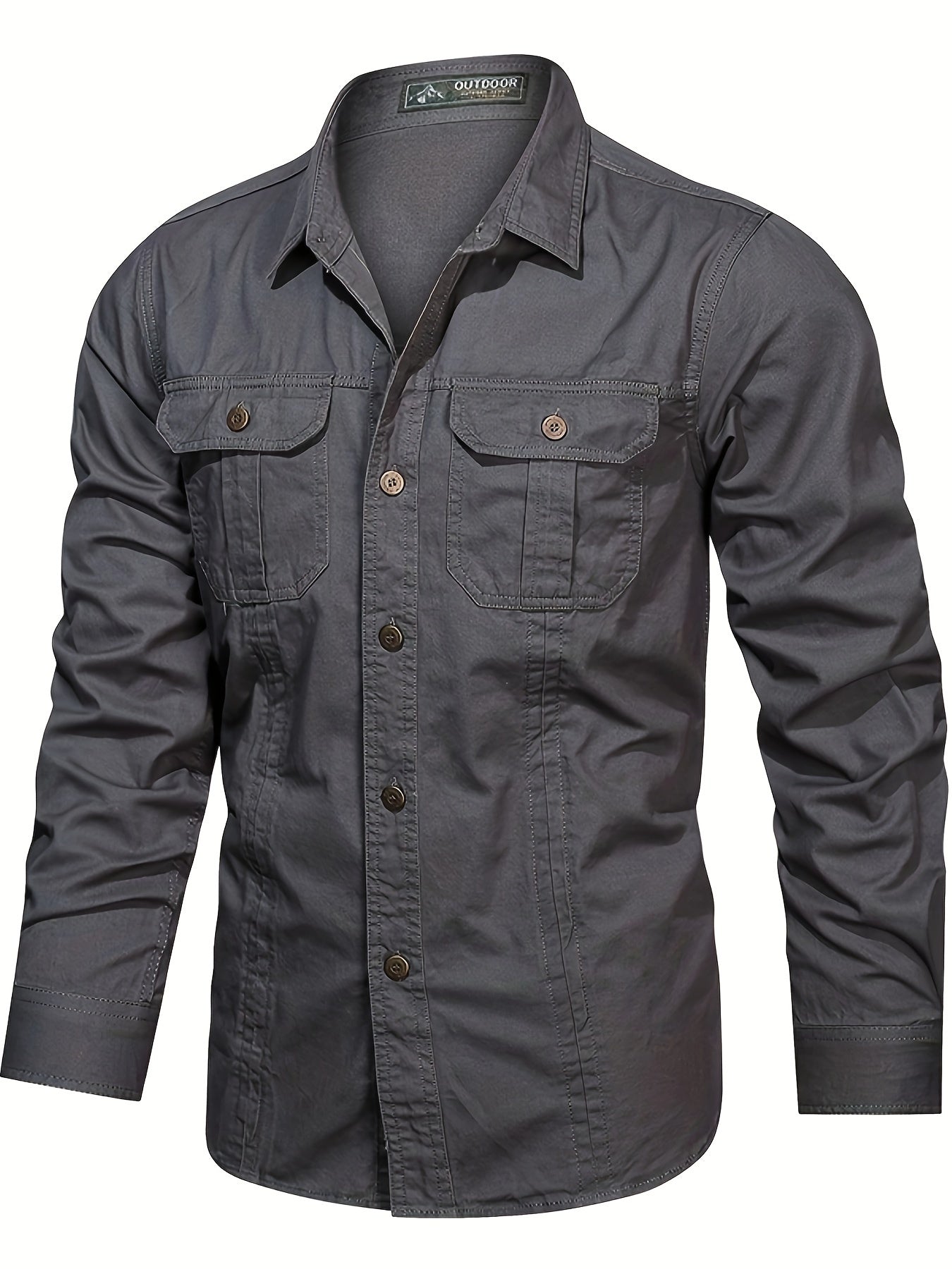 Men's Outdoor Casual Shirt Long Sleeve – Classic Utility Look for Everyday and Adventure