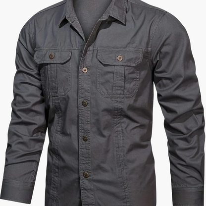 Men's Outdoor Casual Shirt Long Sleeve – Classic Utility Look for Everyday and Adventure