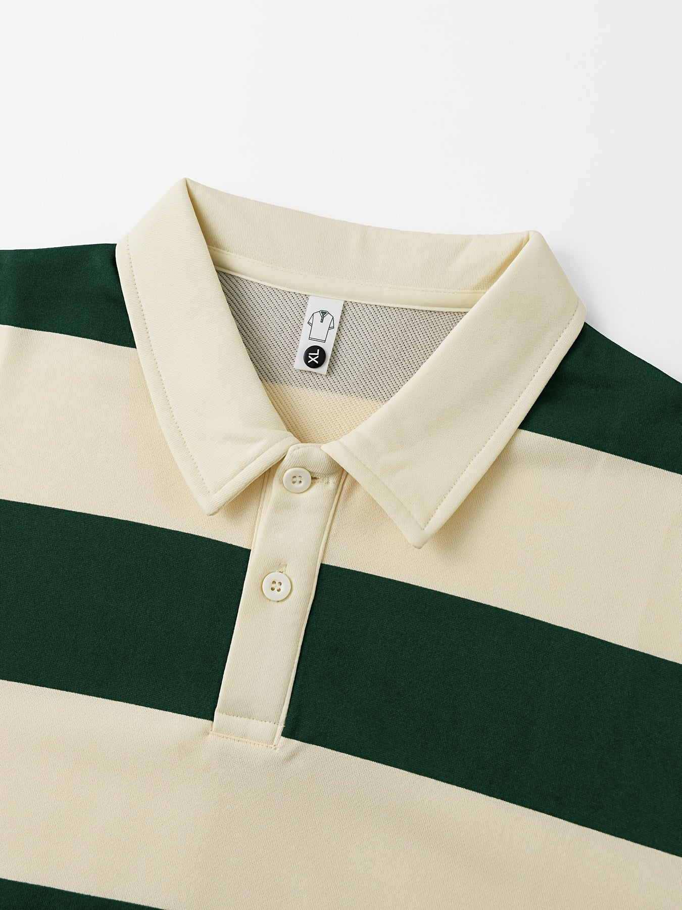 Gestreiftes Langarm-Poloshirt mit Kragen