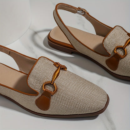 Women's Slingback Loafer with Buckle for Casual and Everyday Wear