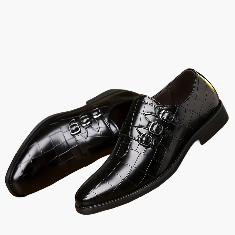 Herren Business-Schuhe Vintage Stil mit Schnallen – Elegante Freizeitschuhe für Büro und festliche Anlässe