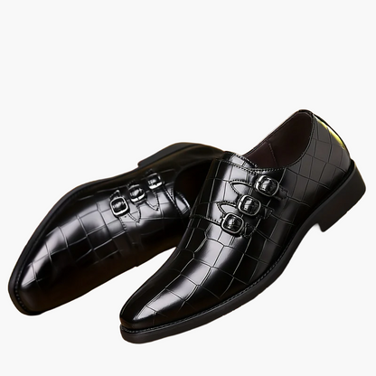 Herren Business-Schuhe Vintage Stil mit Schnallen – Elegante Freizeitschuhe für Büro und festliche Anlässe